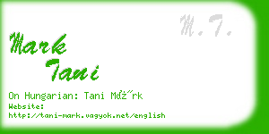 mark tani business card